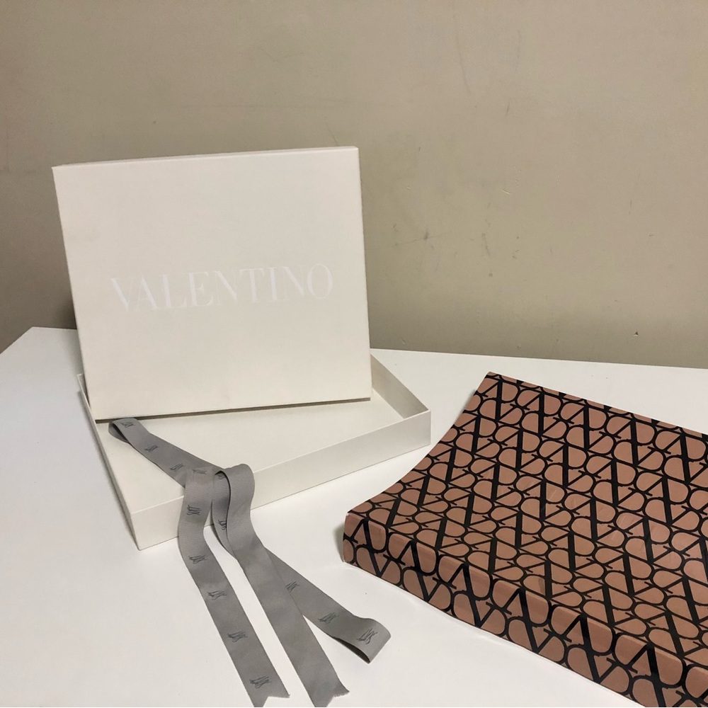 Valentino Designer Logo Empty Gift Box 12.75x11x1.75” Excellent Condition